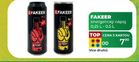 FAKEER energetický nápoj 0,25 L - 0,5 L 