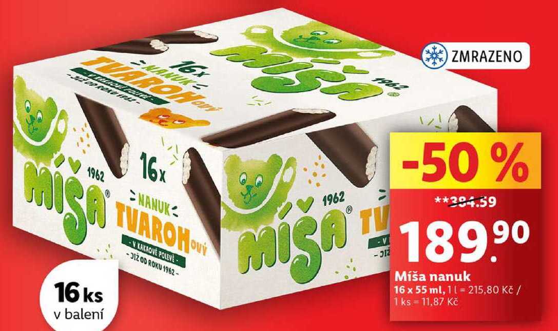 Míša nanuk, 16x 55 ml