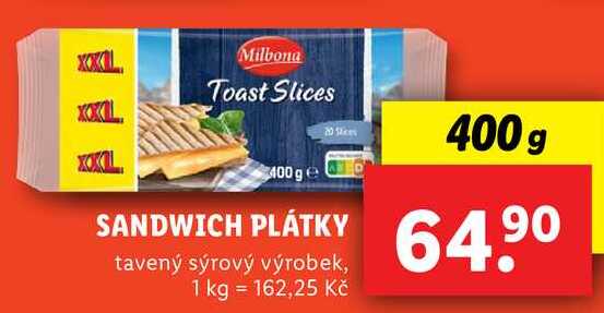 SANDWICH PLÁTKY, 400 g