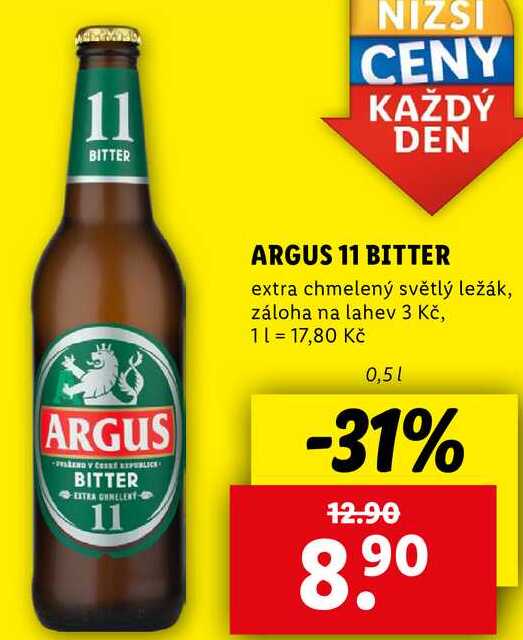 ARGUS 11 BITTER, 0,5 l