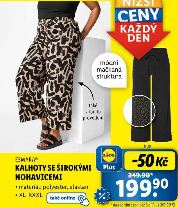 KALHOTY SE ŠIROKÝMI NOHAVICEMI 