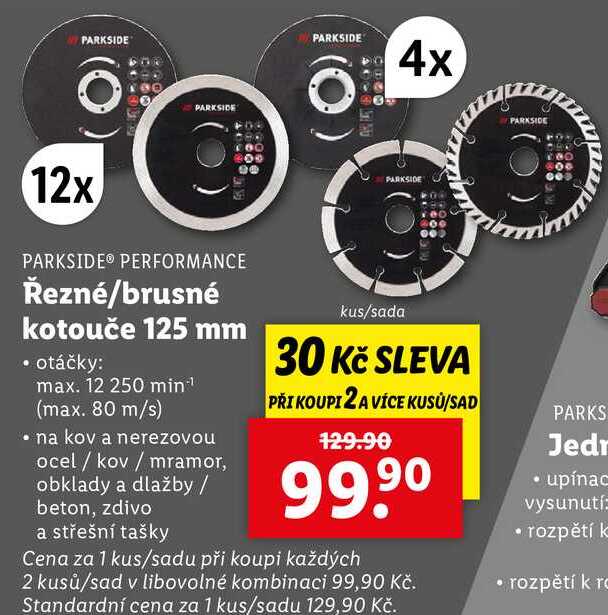 Řezné/brusné kotouče 125 mm