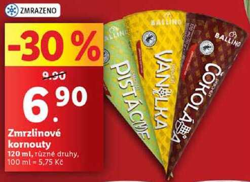 Zmrzlinové kornouty, 120 ml