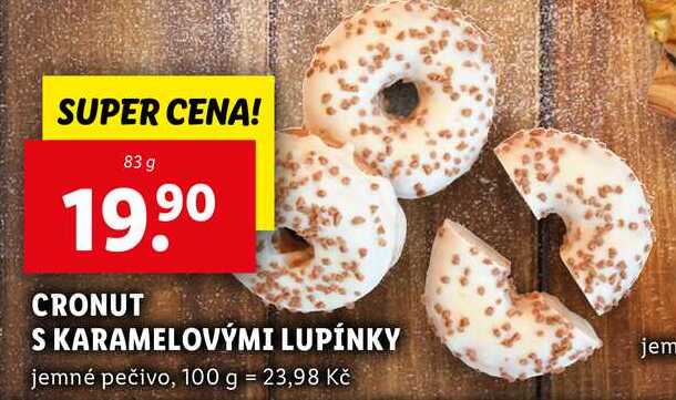 CRONUT S KARAMELOVÝMI LUPÍNKY, 83 g