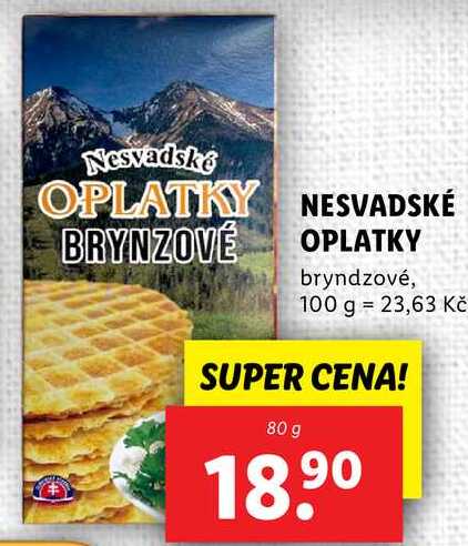NESVADSKÉ OPLATKY, 80 g