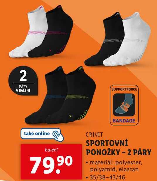 SPORTOVNÍ PONOŽKY - 2 PÁRY