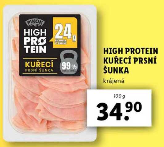 HIGH PROTEIN KUŘECÍ PRSNÍ ŠUNKA, 100 g