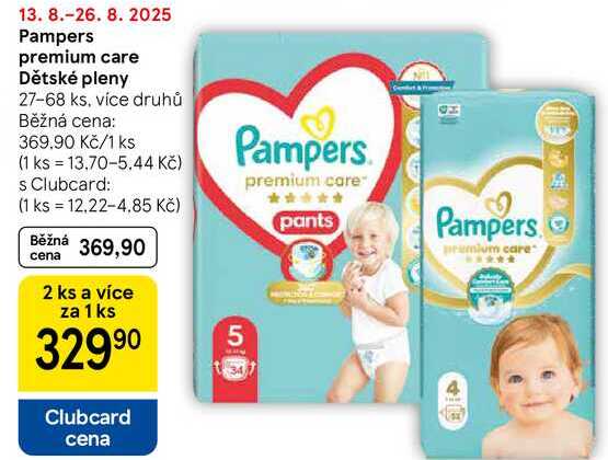 Pampers premium care Dětské pleny, 27-68 ks, více druhů