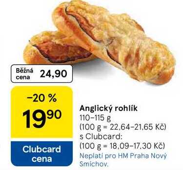 Anglický rohlík, 110-115 g