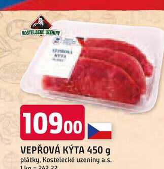 VEPŘOVÁ KÝTA 450 g plátky