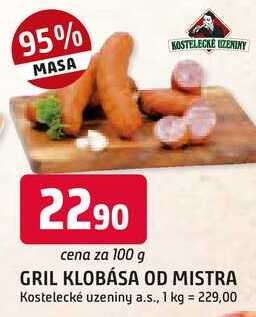 GRIL KLOBÁSA OD MISTRA 100 g