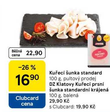 Kuřecí šunka standard, 100 g 
