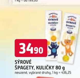 SÝROVÉ ŠPAGETY, KULIČKY 80 g 