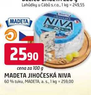 MADETA JIHOČESKÁ NIVA 60% tuku, 100 g