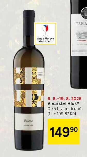 Vinařství Hluk, 0.75 l, více druhů 