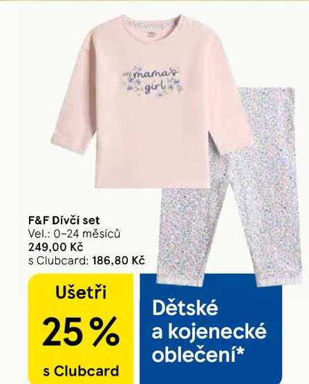 F&F Dívčí set Vel.: 0-24 měsíců 
