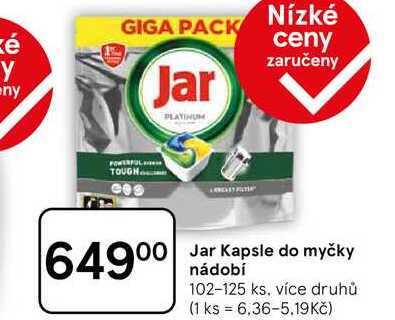 Jar Kapsle do myčky nádobí, 102-125 ks, více druhů