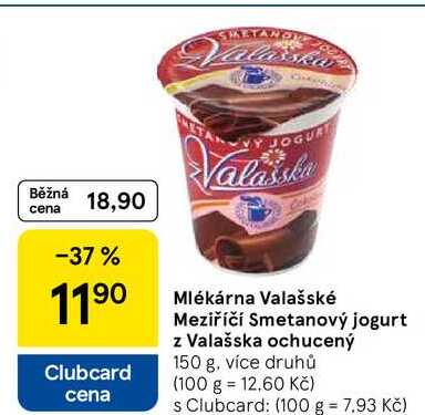 Mlékárna Valašské Meziříčí Smetanový jogurt z Valašska ochucený, 150 g