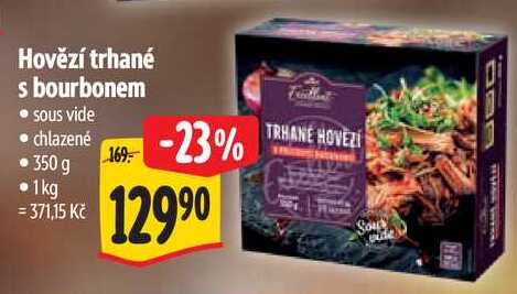 Hovězí trhané s bourbonem, 350 g