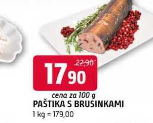 Paštika s brusinkami 100g