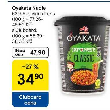 Oyakata Nudle, 62-96 g, více druhů 