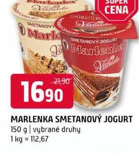Marlenka smetanový jogurt 150 g vybrané druhy 