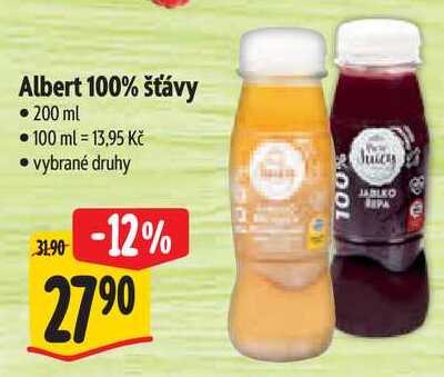 Albert 100% šťávy, 200 ml