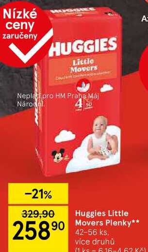 Huggies Little Movers Plenky, 42-56 ks, více druhů 