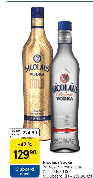 Nicolaus Vodka 38 %, 0.5 l