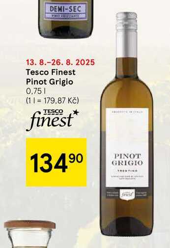 Tesco Finest Pinot Grigio, 0,75 l