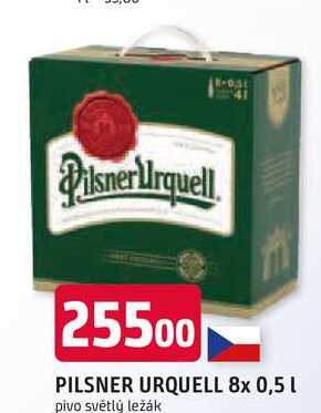 Pilsner Urquell Pivo ležák světlý 8 x 0,5l 