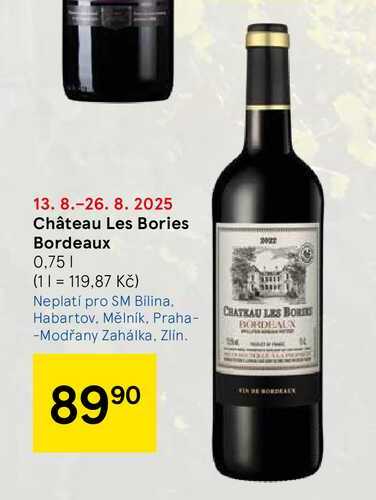 Château Les Bories Bordeaux, 0,75 l