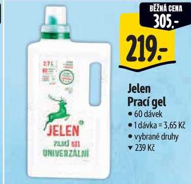 Jelen Prací gel, 60 dávek 