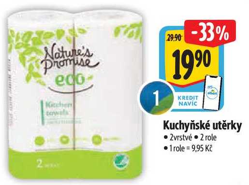 Kuchyňské utěrky, 2 role 