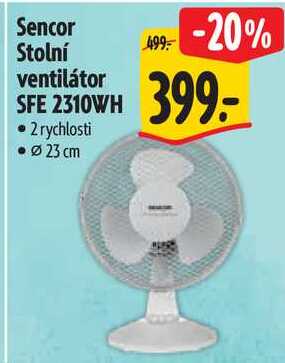 Sencor Stolní ventilátor SFE 2310WH 