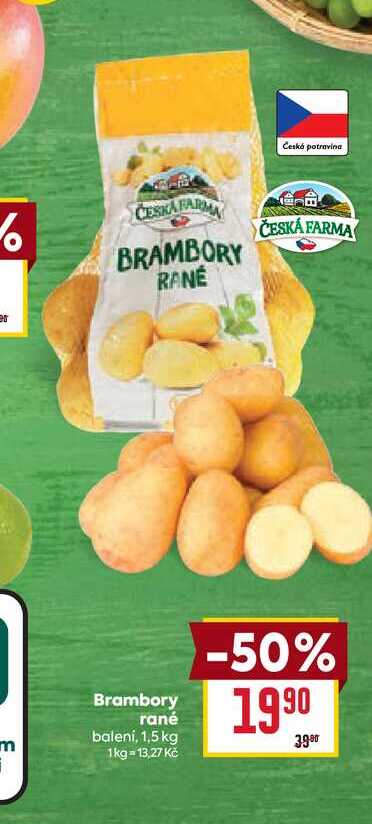 Brambory rané balení, 1,5 kg