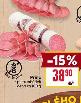 Princ z pultu lahůdek cena za 100g