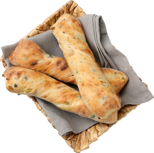 Švýcarská bageta s olivami