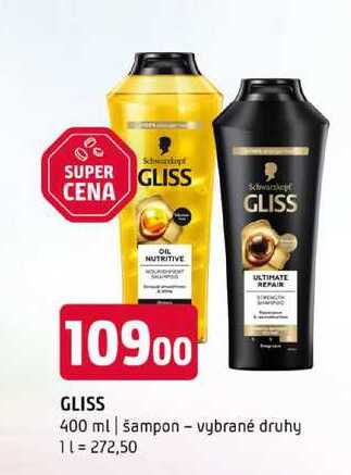 GLISS 400 ml šampon vybrané druhy 