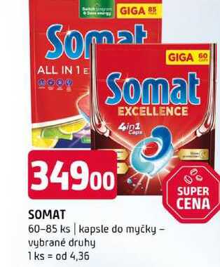 SOMAT 60-85 ks kapsle do myčky vybrané druhy  
