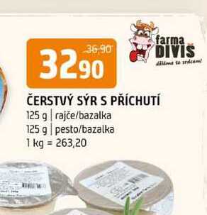 Čerstvý sýr s příchutí 125g