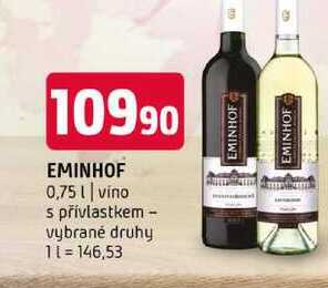 EMINHOF 0,75l vino s přívlastkem vybrané druhy 