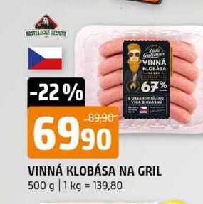 VINNÁ KLOBÁSA NA GRIL 500 g 