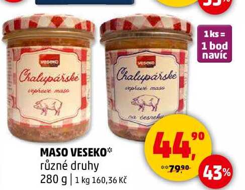 MASO VESEKO různé druhy, 280 g 