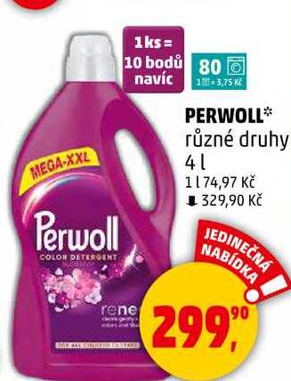 PERWOLL různé druhy, 4 l