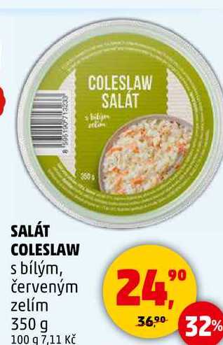 SALÁT COLESLAW s bílým, červeným zelím, 350 g