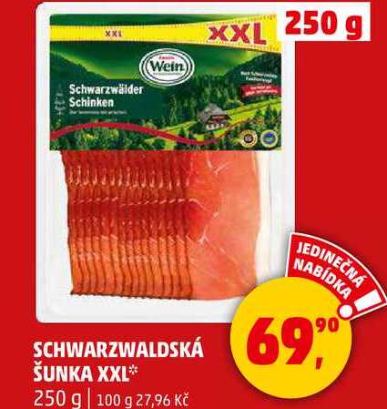SCHWARZWALDSKÁ ŠUNKA XXL, 250 g 