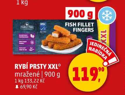 RYBÍ PRSTY XXL mražené, 900 g 