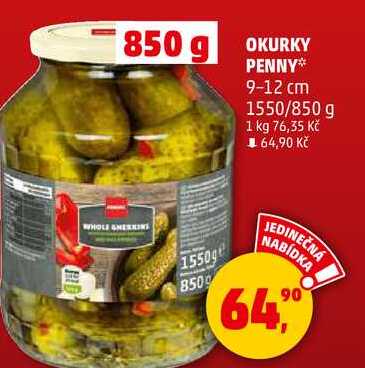 OKURKY PENNY 9-12 cm, 1550/850 g  