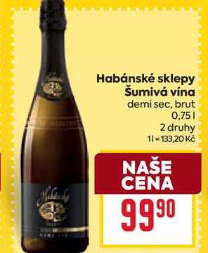 Habánské sklepy Šumivá vína demi sec, brut 0,75l